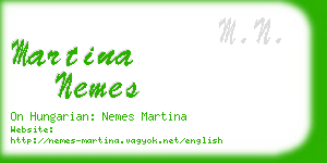 martina nemes business card